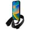 BMW M Edition Carbon Stripe & Strap Hard Case voor Apple iPhone 16 Pro Max 6,9 inch zwart