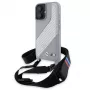BMW BMHCP16S23PSCCG iPhone 16 6,1 inch Grijs Hardcase M Edition Carbon Stripe & Strap