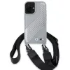 BMW BMHCP16S23PSCCG iPhone 16 6,1 inch Grijs Hardcase M Edition Carbon Stripe & Strap