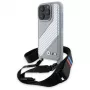 BMW M Edition Carbon Stripe & Strap Hard Case voor Apple iPhone 16 Pro 6,3 inch - grijs