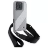 BMW M Edition Carbon Stripe & Strap Hard Case voor iPhone 16 Pro Max 6,9 inch grijs