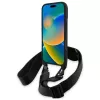 BMW M Edition Carbon Tricolor Lines & Strap Hard Case voor iPhone 16 Pro 6,3 zwart