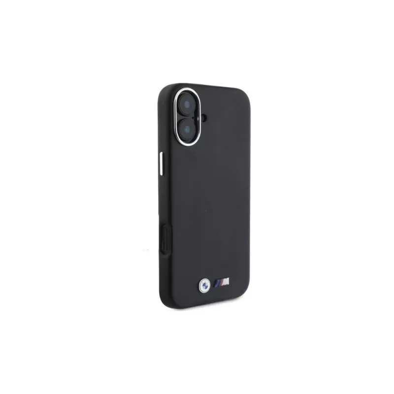 BMW M Collection Smooth Full Wrapped Metal MagSafe Hard Case voor Apple iPhone 16 - zwart