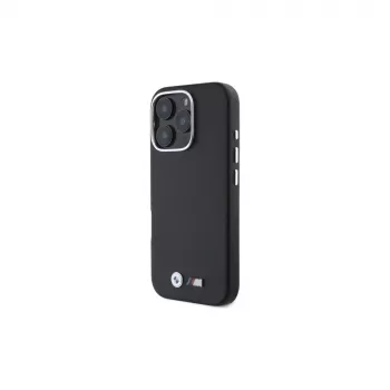 BMW M Collection Smooth Full Wrapped Metal MagSafe Hard Case voor Apple iPhone 16 Pro 6,3 inch - zwart