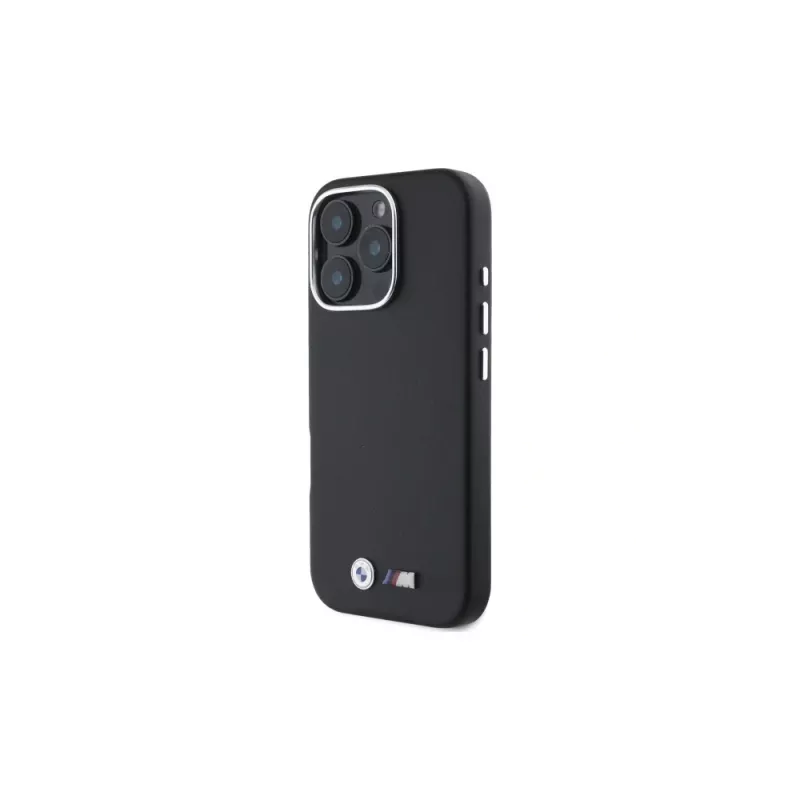 BMW M Collection Smooth Full Wrapped Metal MagSafe Hard Case voor Apple iPhone 16 Pro 6,3 inch - zwart