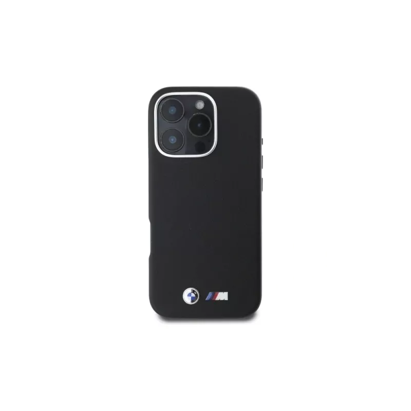 BMW M Collection Smooth Full Wrapped Metal MagSafe Hard Case voor Apple iPhone 16 Pro 6,3 inch - zwart