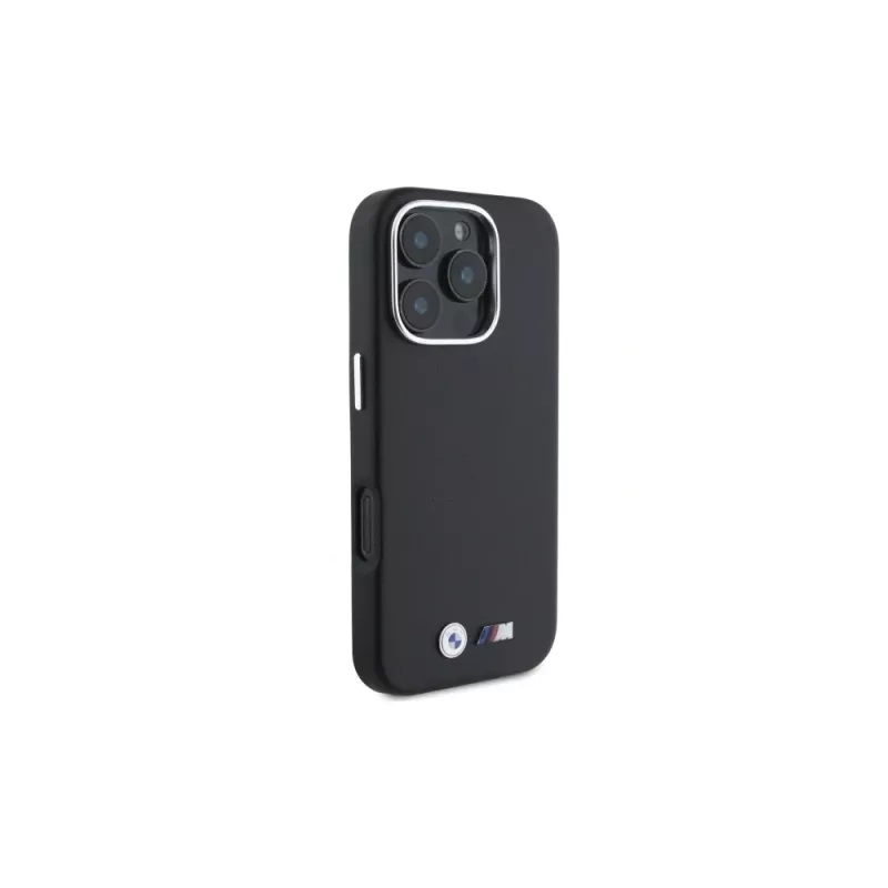 BMW M Collection Smooth Full Wrapped Metal MagSafe Hard Case voor Apple iPhone 16 Pro 6,3 inch - zwart