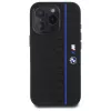 BMW BMHMP16L23SHEB iPhone 16 Pro Hard Case Silicone Hexagon Blue Line MagSafe Zwart