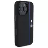 BMW BMHMP16L23SHEB iPhone 16 Pro Hard Case Silicone Hexagon Blue Line MagSafe Zwart
