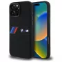 BMW M Collection Siliconen Hardcase met middenstreep MagSafe voor Apple iPhone 16 Pro Max 6,9 inch Zwart