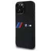 BMW M Collection Siliconen Hardcase met middenstreep MagSafe voor Apple iPhone 16 Pro Max 6,9 inch Zwart