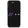 BMW M Collection Siliconen Hardcase met middenstreep MagSafe voor Apple iPhone 16 Pro Max 6,9 inch Zwart