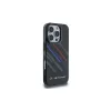 BMW Motorsport IML Random Stripes hardcase voor Apple iPhone 16 Pro 6,3 inch - zwart
