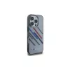 BMW Motorsport Hard Case voor iPhone 16 Pro 6,3 inch Grijs IML Random Stripes