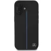 Mercedes-Benz MB Blue Line Leather MagSafe Hard Case voor Apple iPhone 16 6,1 inch - Zwart
