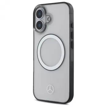 Mercedes-Benz MEHMP16S23HUOKC iPhone 16 6,1 inch transparante hardcase met gedrukt logo MagSafe