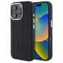 MERCEDES-BENZ iPhone 16 Pro 6.3 zwart siliconen hardcase met verticale tonal strepen MagSafe