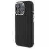 MERCEDES-BENZ iPhone 16 Pro 6.3 zwart siliconen hardcase met verticale tonal strepen MagSafe