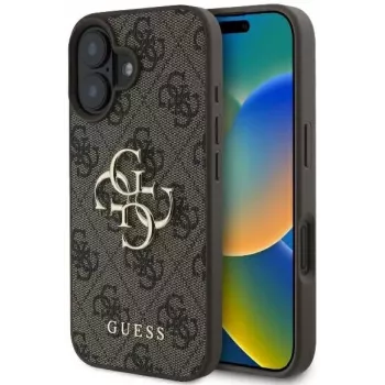 Guess GUHCP16S4GMGBR iPhone 16 6,1 inch bruin hardcase 4G Big Logo