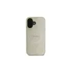 Guess Saffiano Peony Classic Logo MagSafe case voor iPhone 16 (goud)