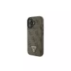 Guess GUHCP16SP4TDSCPW iPhone 16 6.1 hardcase leer metaal logo strass crossbody bruin