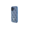 Guess GUHCP16SP4TDSCPB iPhone 16 6.1 blauw hardcase leer metaal logo strass crossbody