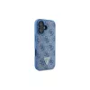 Guess GUHCP16SP4TDSCPB iPhone 16 6.1 blauw hardcase leer metaal logo strass crossbody