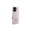 Guess GUHCP16SM4DGPP hardcase siliconen logo strass 4G voor Apple iPhone 16 6,1 inch roze