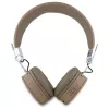 Guess Grained Classic Round Shape draadloze Bluetooth over-ear hoofdtelefoon met ENC, bruin