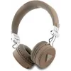 Guess Grained Classic Round Shape draadloze Bluetooth over-ear hoofdtelefoon met ENC, bruin