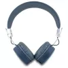 Guess Grained Classic Round Shape draadloze Bluetooth over-ear hoofdtelefoon met ENC (blauw)