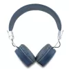Guess Grained Classic Round Shape draadloze Bluetooth over-ear hoofdtelefoon met ENC (blauw)