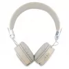 Guess Grained Classic Round Shape draadloze Bluetooth over-ear hoofdtelefoon met ENC, beige
