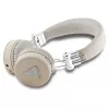 Guess Grained Classic Round Shape draadloze Bluetooth over-ear hoofdtelefoon met ENC, beige
