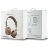 Guess Peony Script Round Shape draadloze over-ear hoofdtelefoon met ENC, bruin