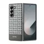 DKNY DKHMZFD6PSOSPW Samsung Galaxy Z Fold6 back cover bruin herhalend patroon onderste streep
