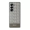 DKNY DKHMZFD6PSOSPW Samsung Galaxy Z Fold6 back cover bruin herhalend patroon onderste streep