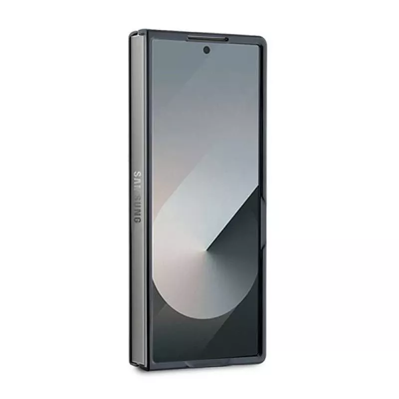 DKNY DKHMZFD6PSOSPW Samsung Galaxy Z Fold6 back cover bruin herhalend patroon onderste streep