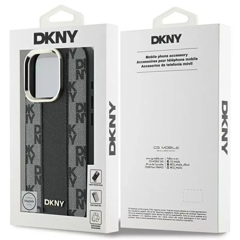 DKNY DKHMP16XPCPVSLK hard case checkered pattern MagSafe voor iPhone 16 Pro Max 6.9 zwart