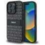 DKNY DKHCP16LPRTHSLK hard case voor Apple iPhone 16 Pro 6,3 inch zwart textuurpatroon tonale streep