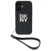 DKNY DKHCP16SPBSWSK hard case voor Apple iPhone 16 6,1 inch zwart met handlus