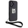 DKNY DKHCP16SPBSWSK hard case voor Apple iPhone 16 6,1 inch zwart met handlus