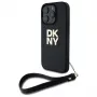 DKNY DKHCP16LPBSWSK iPhone 16 Pro 6,3 inch zwarte hard case met handlus en stock-logo