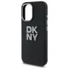 DKNY DKHCP16SSMCBSK iPhone 16 6.1 hard case liquid silicone metal logo zwart