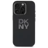 DKNY DKHCP16XSMCBSK iPhone 16 Pro Max 6,9 inch hard case liquid silicone metal logo - zwart