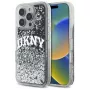 DKNY DKHCP16LLBNAEK iPhone 16 Pro 6,3 inch zwarte hardcase Liquid Glitter Arch Logo