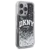 DKNY DKHCP16LLBNAEK iPhone 16 Pro 6,3 inch zwarte hardcase Liquid Glitter Arch Logo