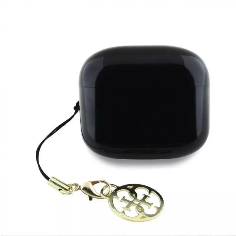 Guess Glossy Effect Printed Classic Logo & Charm TWS Bluetooth-oordopjes met oplaadcase (zwart)