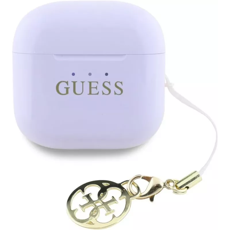 Guess Glossy Effect Printed Classic Logo & Charm TWS-oordopjes lavendel