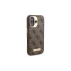 Guess GUHMP16SU4GPRW iPhone 16 6,1 inch bruine hardcase 4G Logo Plate MagSafe
